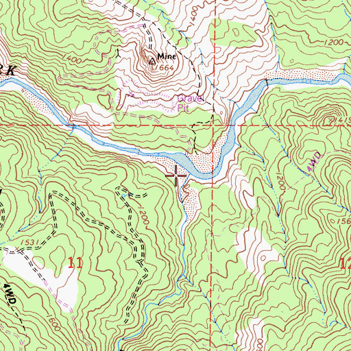 Topographic Map of Salt Creek, CA
