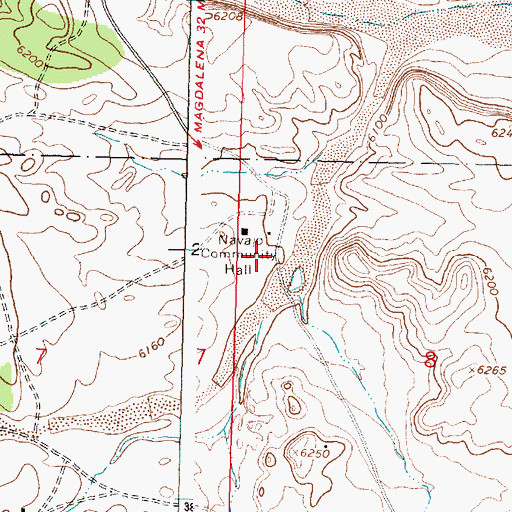 Topographic Map of Alamo Navajo Emergency Medical Services, NM