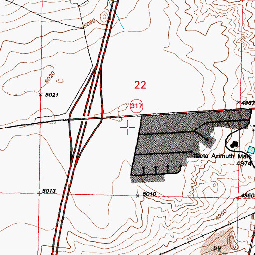 Topographic Map of Isleta Emergency Medical Services, NM