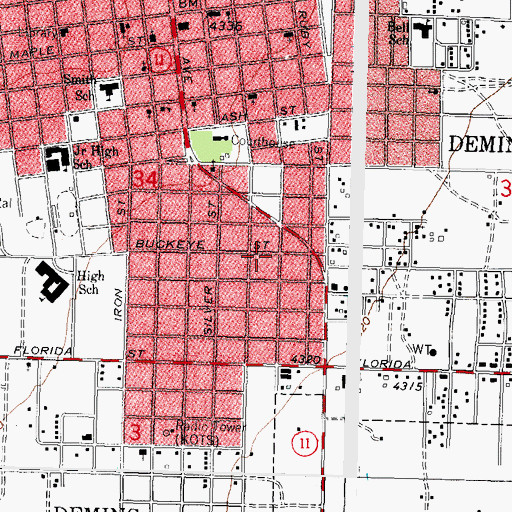 Topographic Map of Elite Medical Transport, NM