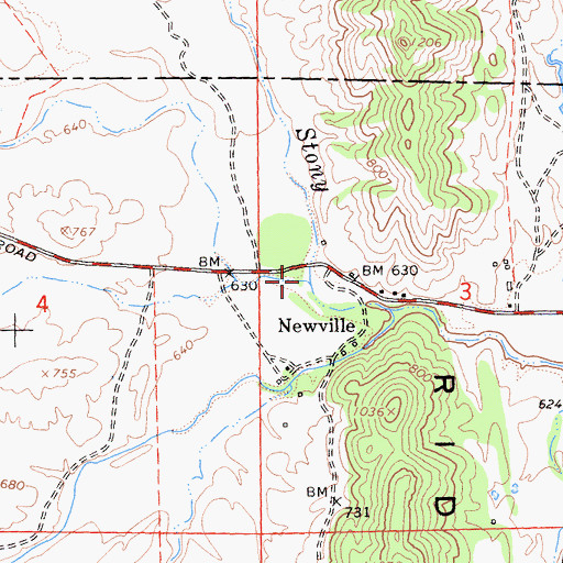 Topographic Map of Salt Creek, CA