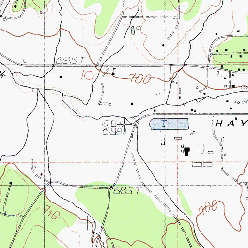 Topographic Map of Salt Creek, CA