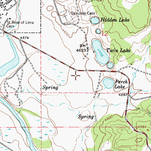 Topographic Map of Puerto de Luna Volunteer Fire Department Station 2, NM