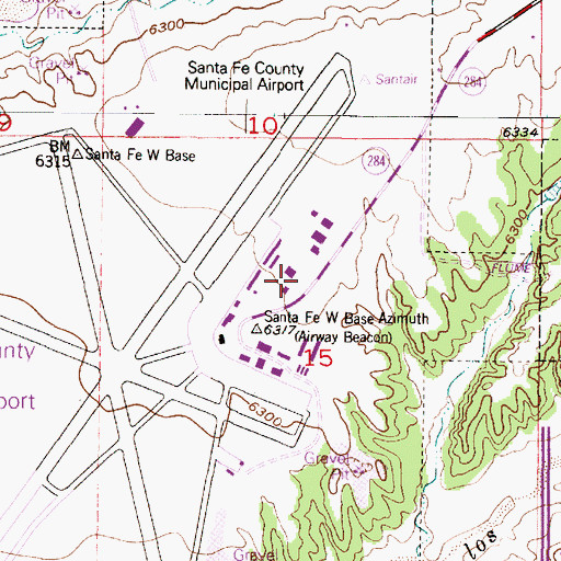 Topographic Map of Tristate Care Flight 5, NM