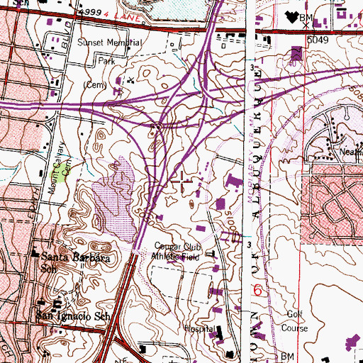 Topographic Map of Superior Ambulance, NM