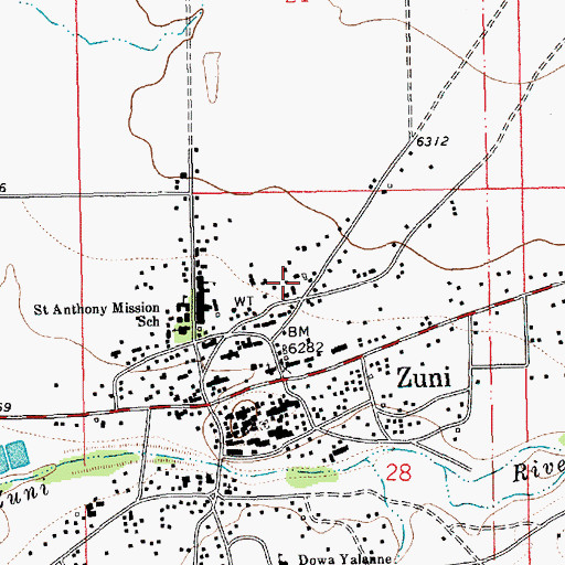 Topographic Map of Village Fire Station 2, NM