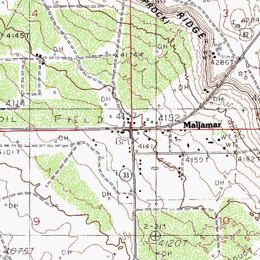 Topographic Map of Maljamar Volunteer Fire Department, NM
