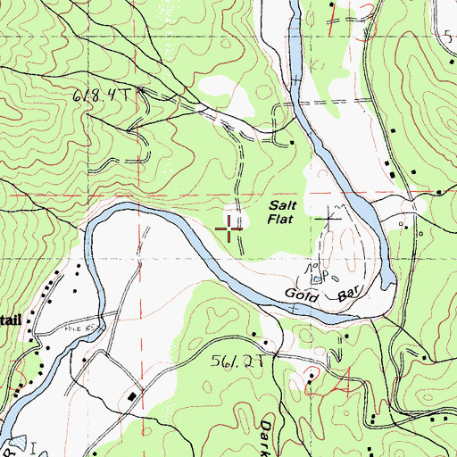 Topographic Map of Salt Flat, CA