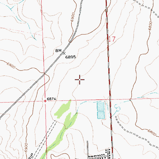 Topographic Map of Pueblo Pintado City Ambulance Service, NM
