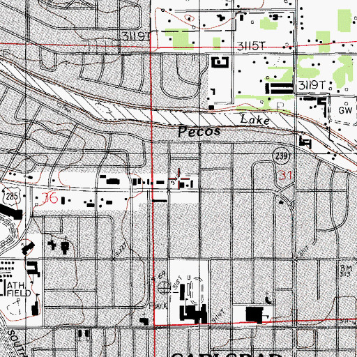 Topographic Map of Care Plus Ambulance, NM