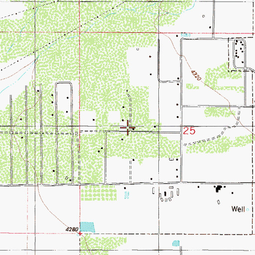 Topographic Map of Alamo West Fire Rescue Station 1, NM
