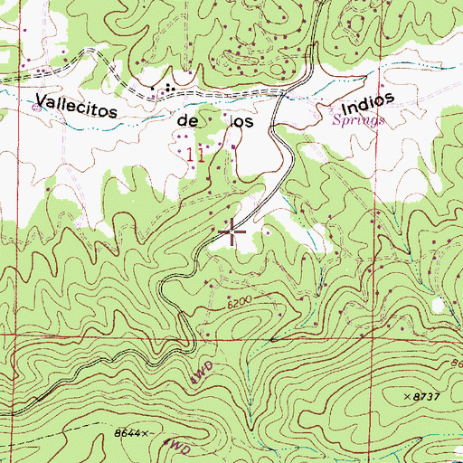 Topographic Map of La Cueva Fire District Sierra Los Penos, NM