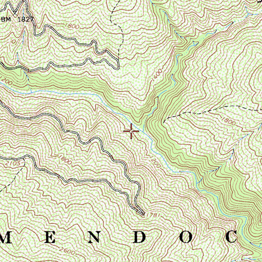 Topographic Map of Salt Gulch, CA