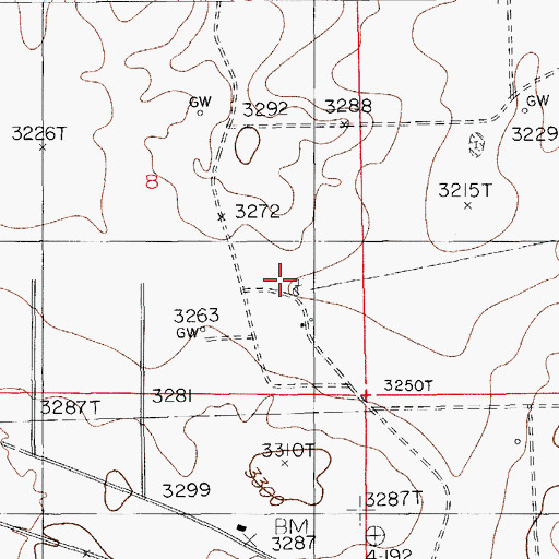 Topographic Map of Happy Valley Fire Department Station 1, NM
