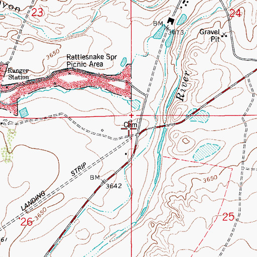 Topographic Map of Whites City Volunteer Fire Department Station 2, NM