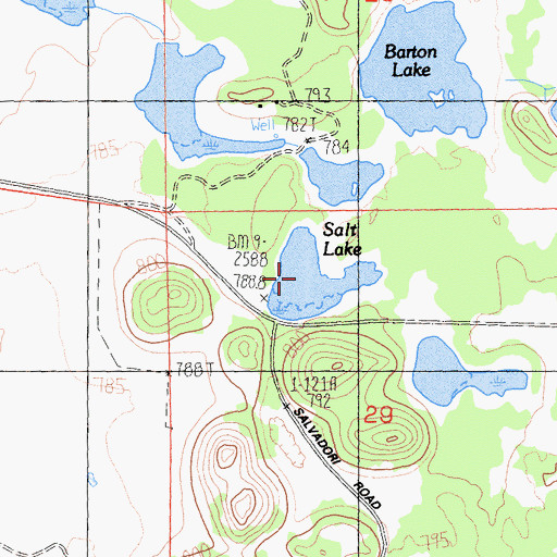 Topographic Map of Salt Lake, CA