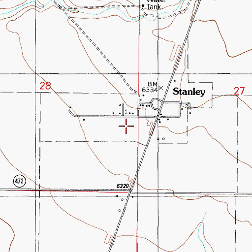 Topographic Map of Santa Fe County Volunteer Fire Stanley District Station 2, NM