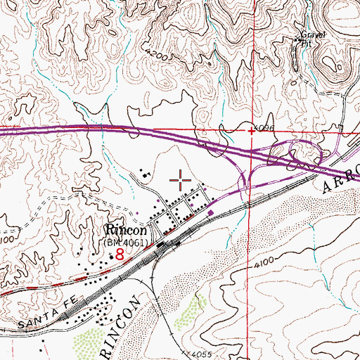 Topographic Map of Rincon Fire Station, NM