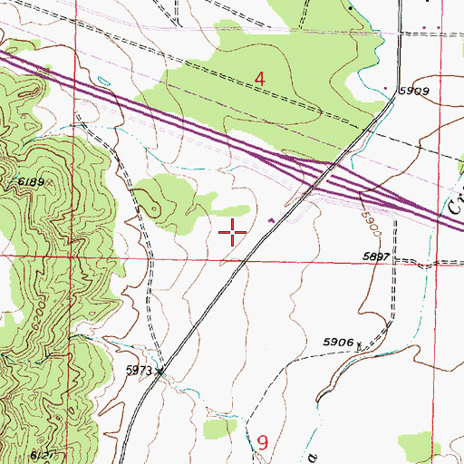 Topographic Map of Pueblo of Laguna Fire and Rescue, NM