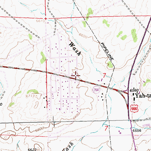 Topographic Map of Navajo Estates Volunteer Fire Department Station 1 Headquarters, NM