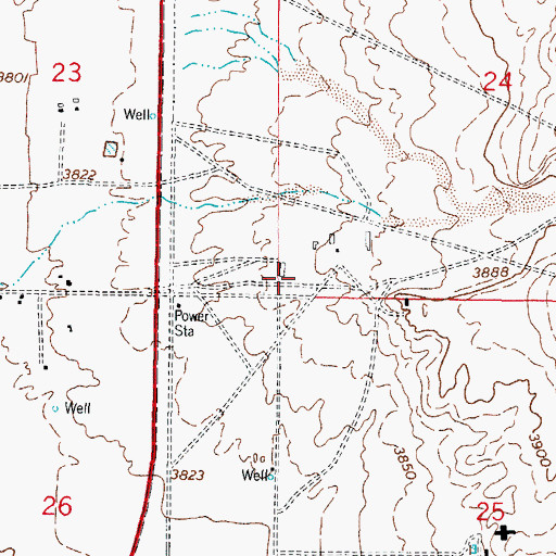 Topographic Map of Anthony Volunteer Fire Department, NM
