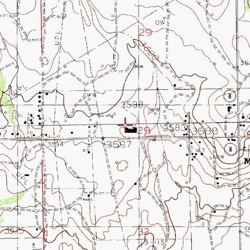 Topographic Map of Monument Volunteer Fire Department, NM