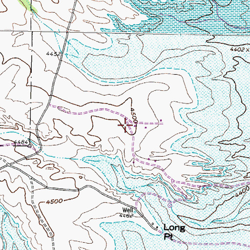 Topographic Map of Lakeshore Fire Department, NM
