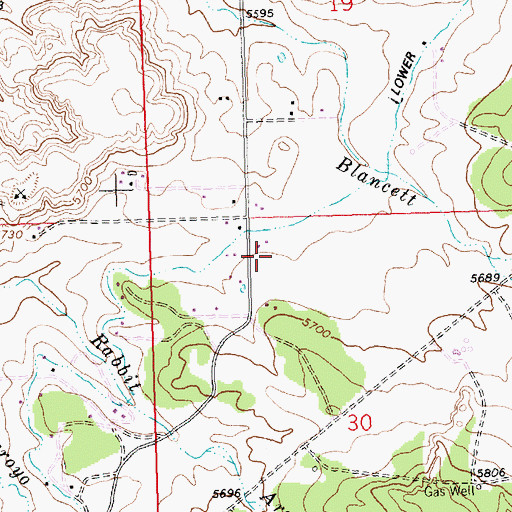 Topographic Map of San Juan County Fire District 8 Hart Valley Station 1, NM