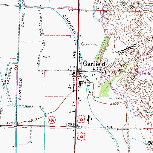Topographic Map of Garfield Salem Volunteer Fire Department, NM