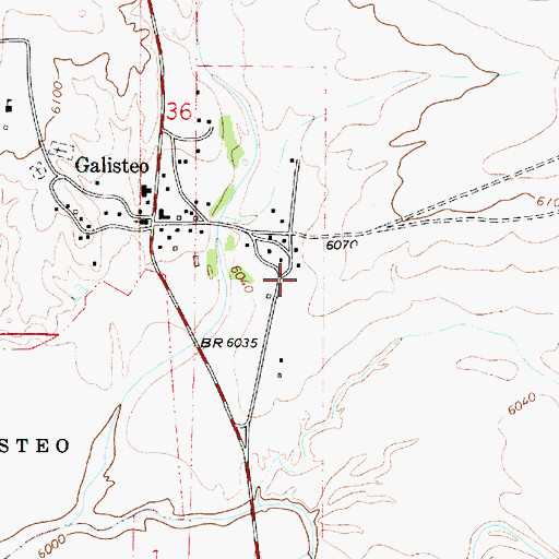 Topographic Map of Santa Fe County Galisteo Volunteer Fire District, NM