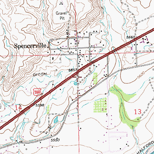 Topographic Map of San Juan County Fire District 2 Flora Vista Station 1, NM