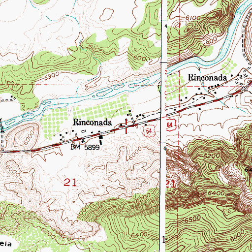 Topographic Map of Dixon Volunteer Fire Department Station 2, NM