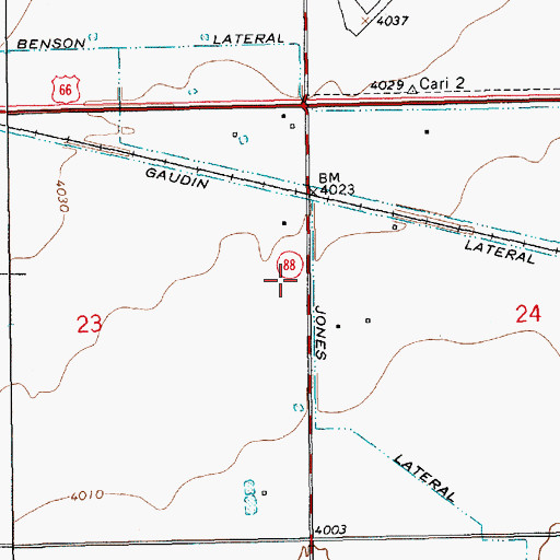 Topographic Map of Conservancy Fire District 2 Main Station, NM