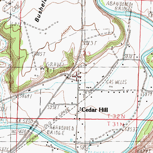 Topographic Map of San Juan County Fire District 3 Cedar Hill Station 1, NM