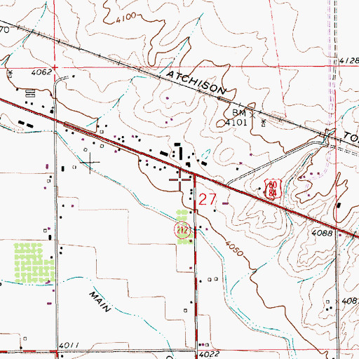 Topographic Map of Valley Volunteer Fire Department, NM