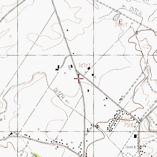 Topographic Map of Tierra Amarilla Volunteer Fire Department, NM
