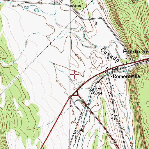 Topographic Map of San Miguel County Fire District Sheridan Fire Department, NM