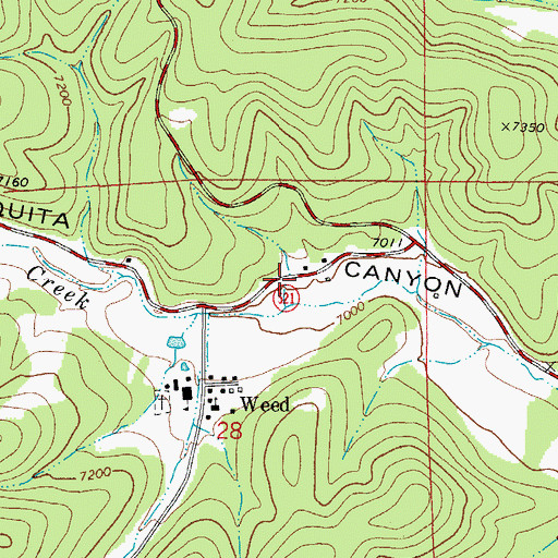 Topographic Map of Sacramento / Weed Volunteer Fire Department Station 1 Headquarters, NM