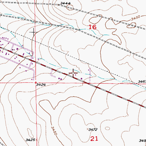 Topographic Map of Riverside Volunteer Fire Department, NM