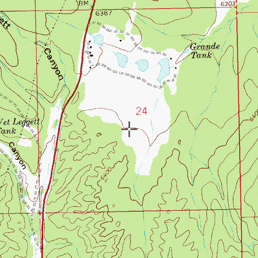 Topographic Map of Rancho Grande Fire Department, NM