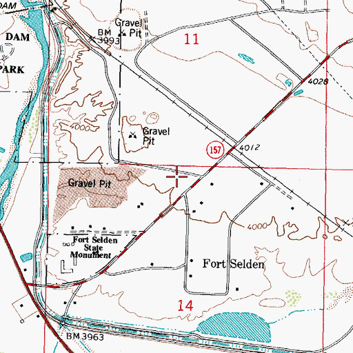 Topographic Map of Dona Ana County Fire and Emergency Services District 8 Station - Radium Springs, NM