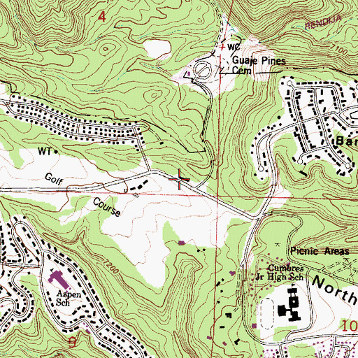 Topographic Map of Los Alamos Fire Department Station 4, NM