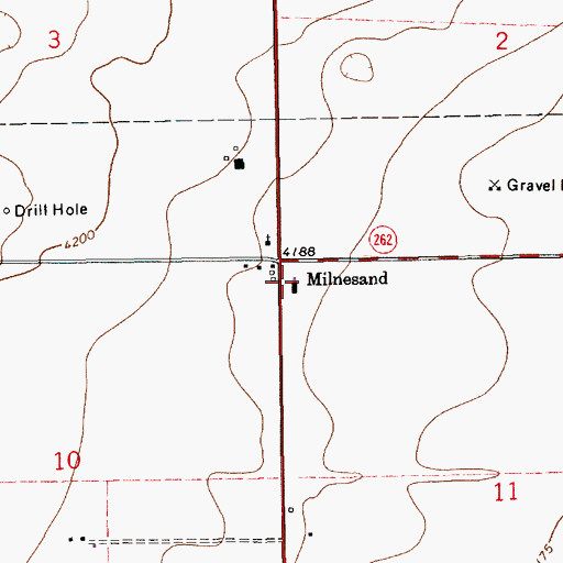 Topographic Map of Milnesand Fire and Rescue Station 1, NM