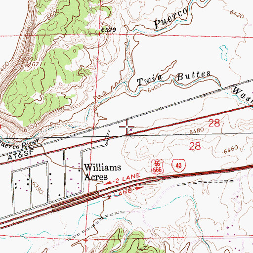 Topographic Map of McKinley West Volunteer Fire Department, NM