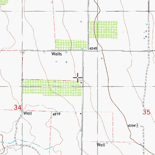 Topographic Map of Jack Rabbit Flats Volunteer Fire Department, NM