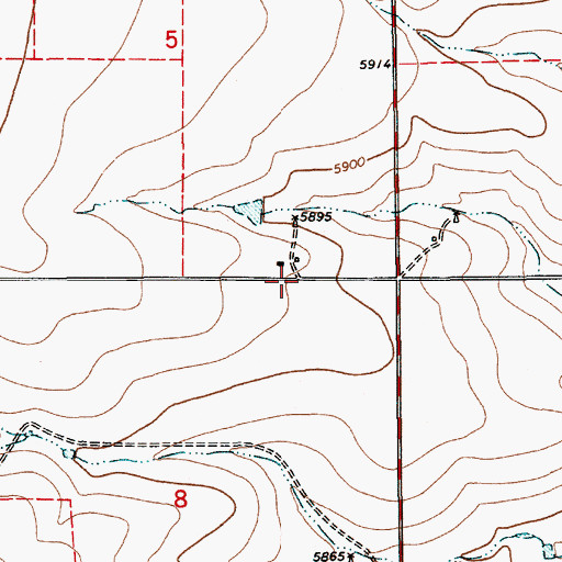 Topographic Map of Harding County Fire District 1 Headquarters, NM