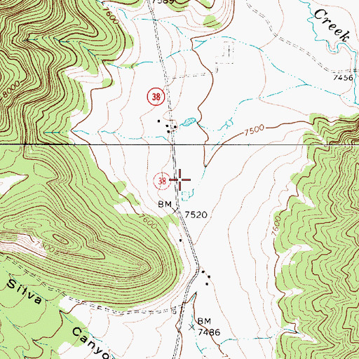 Topographic Map of Guadalupita Volunteer Fire Department, NM