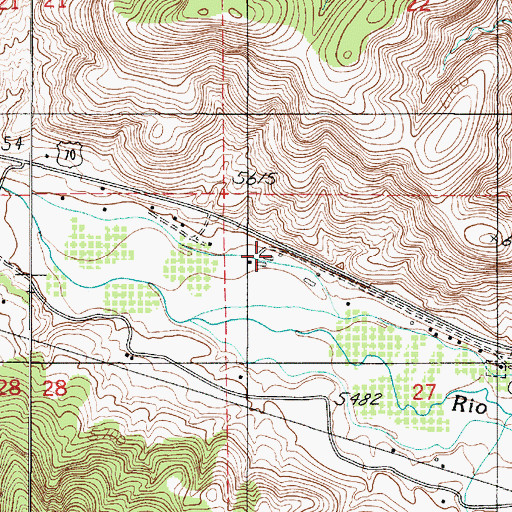 Topographic Map of Glencoe - Palo Verde Fire Department, NM