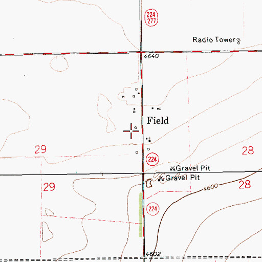 Topographic Map of Field Volunteer Fire Department, NM