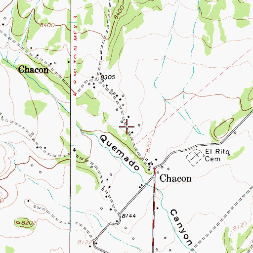 Topographic Map of Chacon Volunteer Fire Department, NM